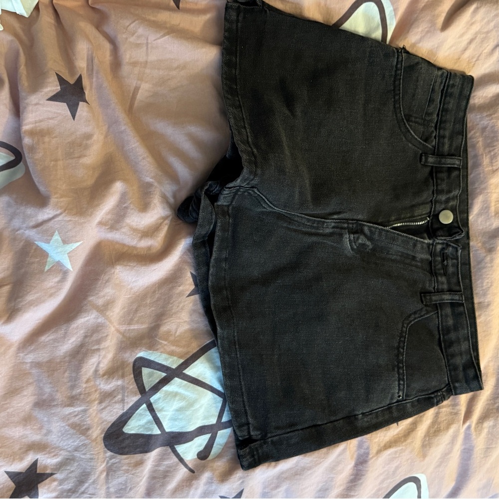 Black Denim Women's Shorts
